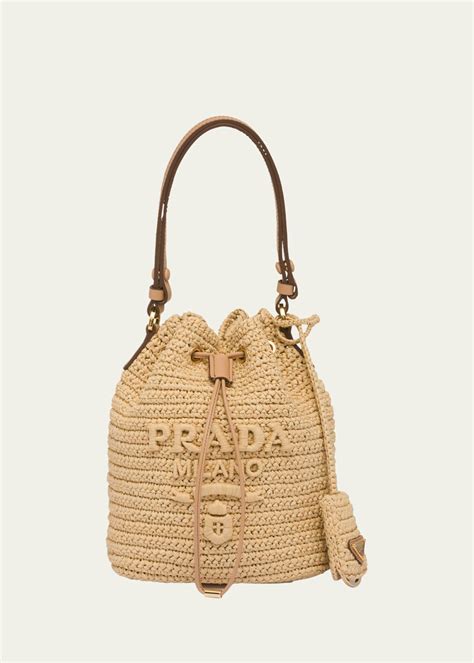 prada bucket bag raphia|prada wicker bucket bag.